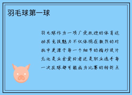 羽毛球第一球